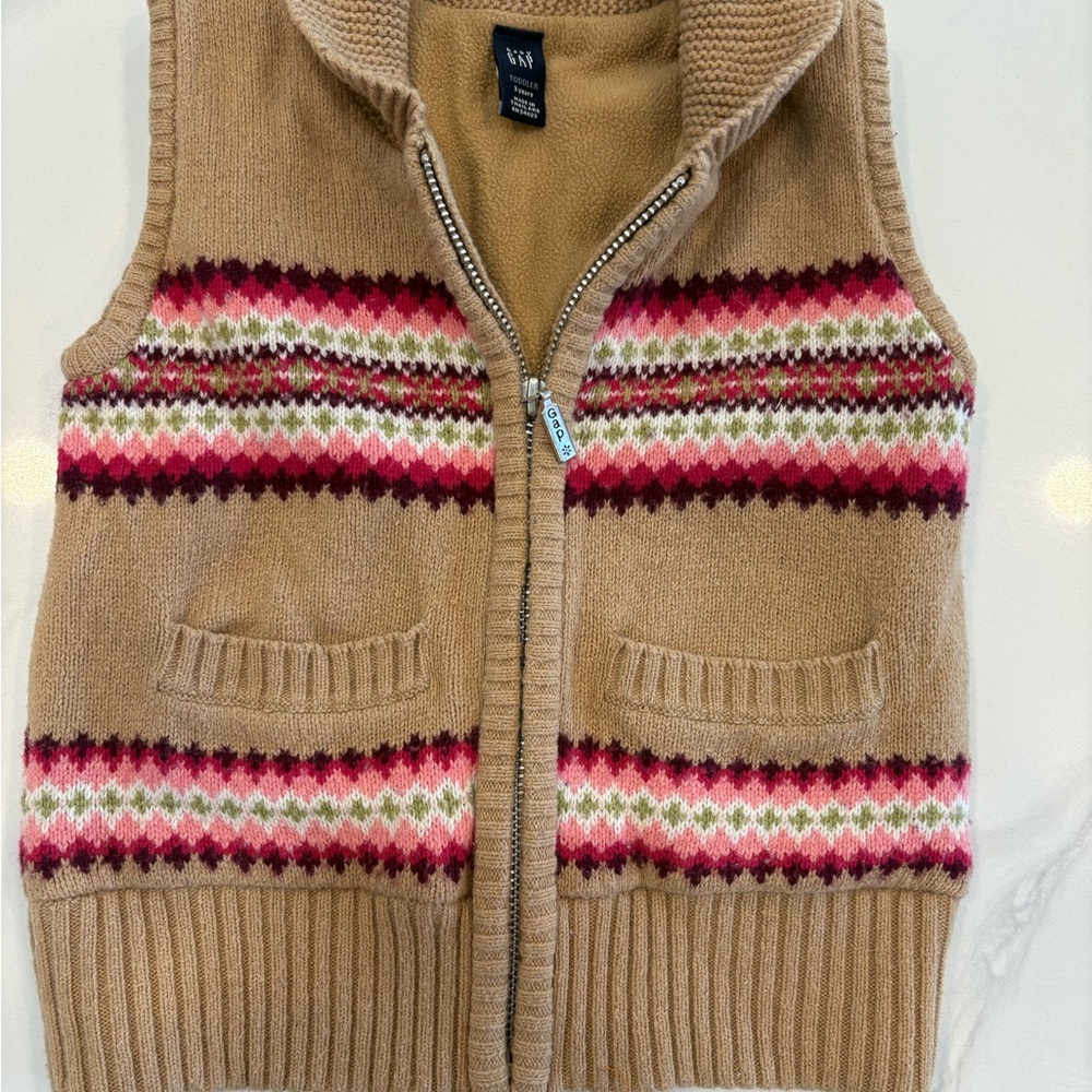 GAP Tan Knit Toddler Vest